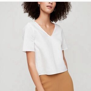 Babaton v-neck short sleeve top